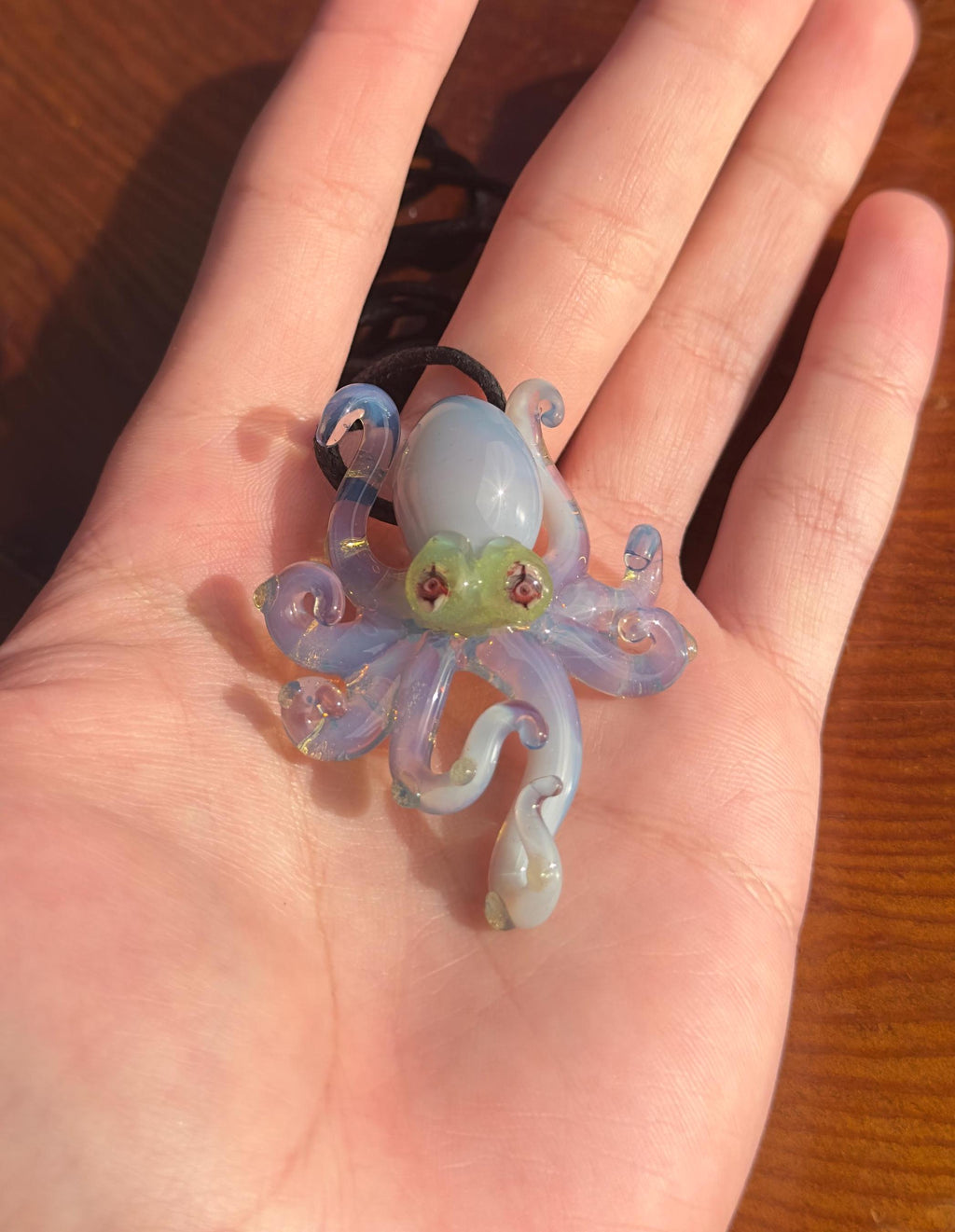 Octopus Necklace - Handmade Blown Glass Octopus Pendant - Unique Sea Creature Jewelry - Ocean-Inspired Necklace - Artisan Glass Art