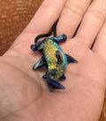 Hammerhead Shark Necklace - Blown Glass - Sea Glass Jewelry Statement Necklace - Ocean Necklace - Handmade Glass Sea Creature Necklace