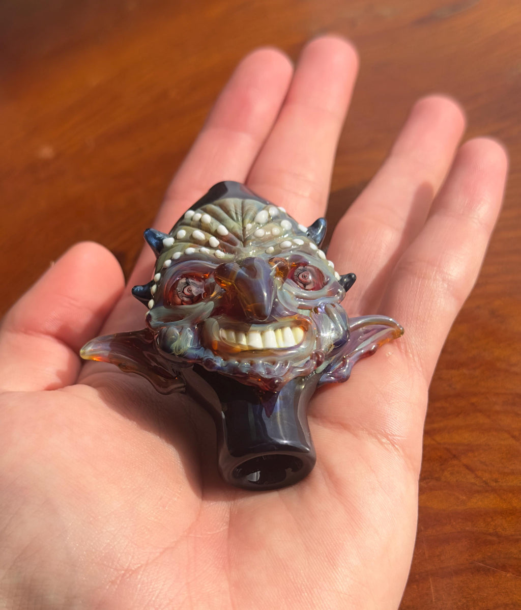 Goblin Pendant Necklace - Functional Glass Jewelry - Witchy And Fantasy Inspired Accessory - Perfect For Halloween - Unique Gift - Halloween